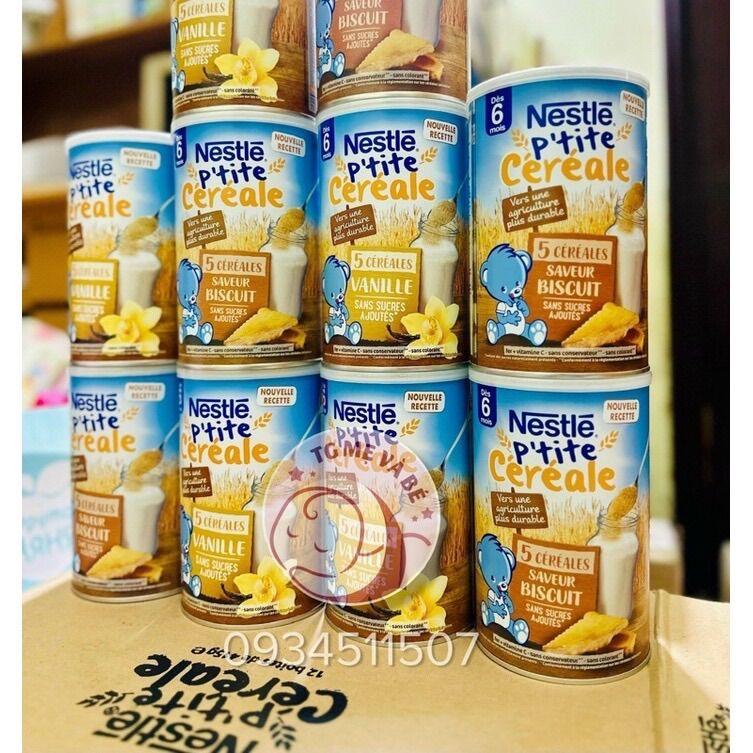 (Mẫu mới) Bột Lắc Sữa NESTLE Pháp 400gr ( Nhiều Vị )