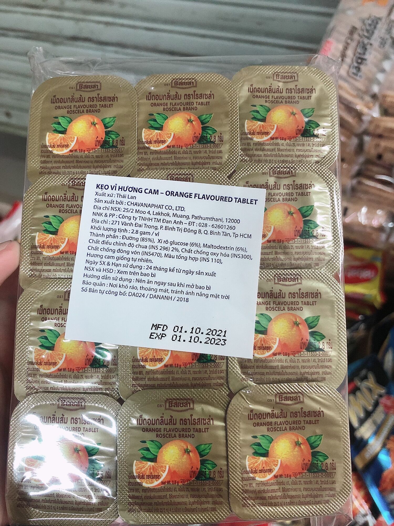Kẹo vitamin C tuổi thơ thái lan 24 cái