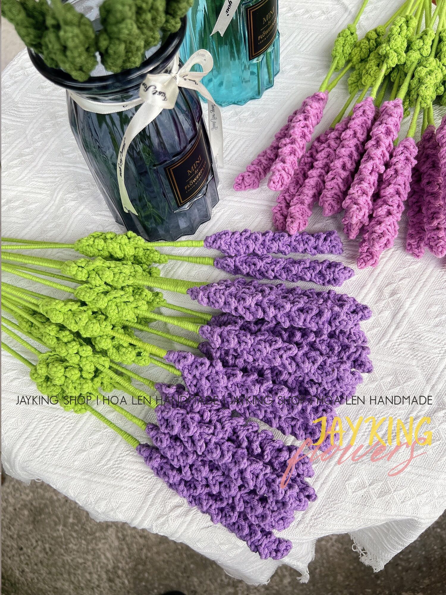 Hoa len handmade - Hoa Lavender
