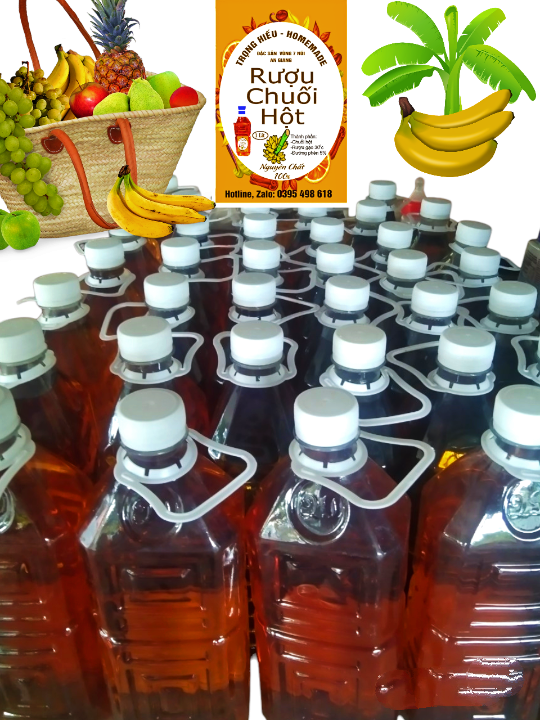 Rượu Chuối Hột - Chai 1 lít