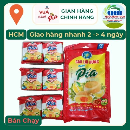 COMBO 4 CÁI BÁNH PÍA ĐẬU XANH SẦU RIÊNG ( 90g x 4 cái ) - CAO LỢI HƯNG