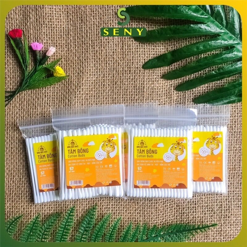 Tăm Bông Em Bé Bạch Tuyết - gói 57 que