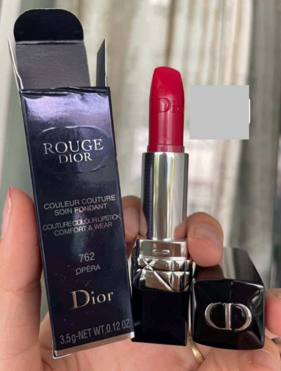 [Pháp] Son Dior Rouge 762 Opera Full Size Full box.Màu Đỏ Mâm Xôi