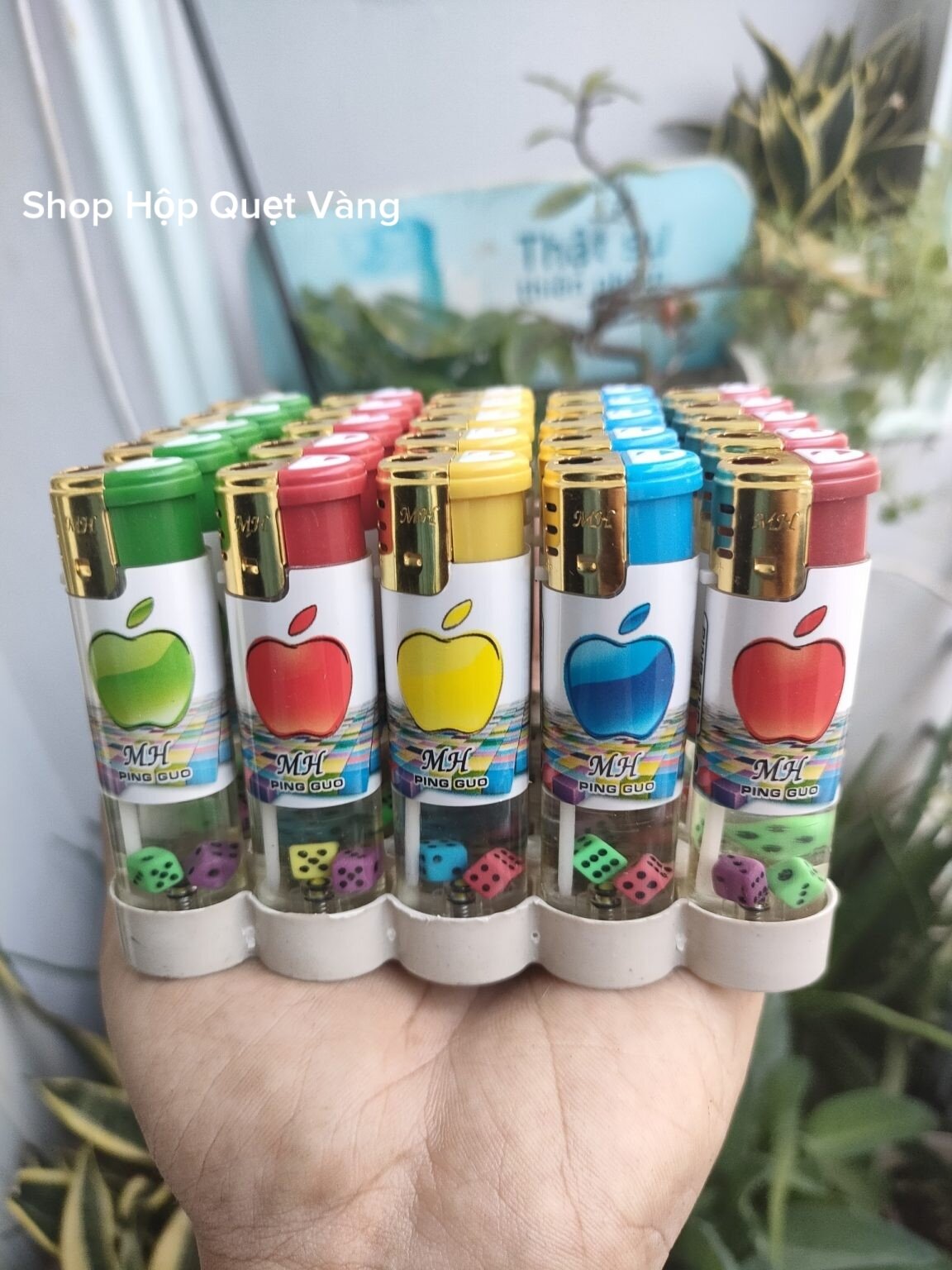 Combo 5 cái Hộp Quẹt, Bật lửa khè Xí Ngầu nhiều màu