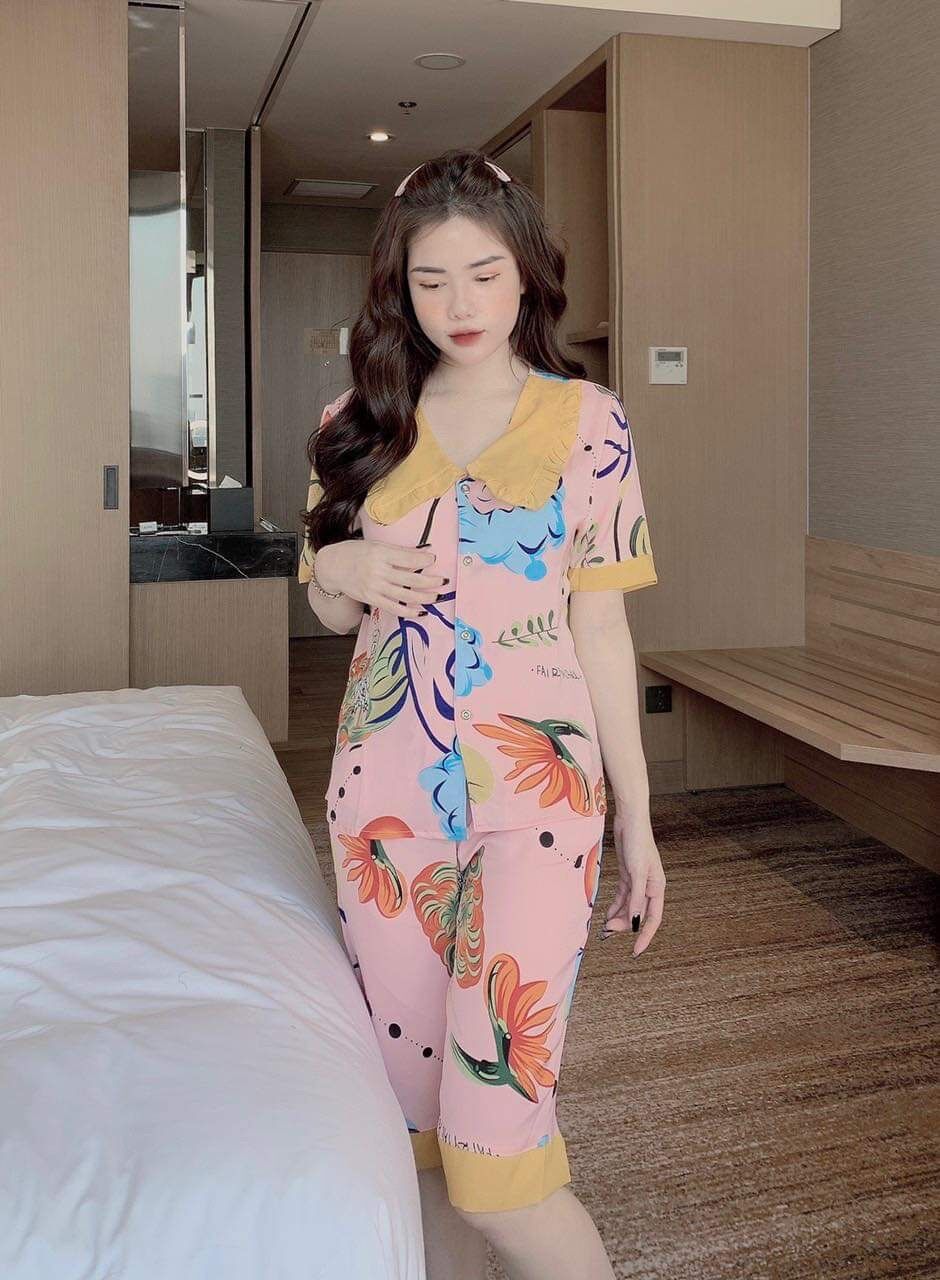 Bộ Mặc Nhà AKA Lụa Mango Lửng Loại 1 40-62kg