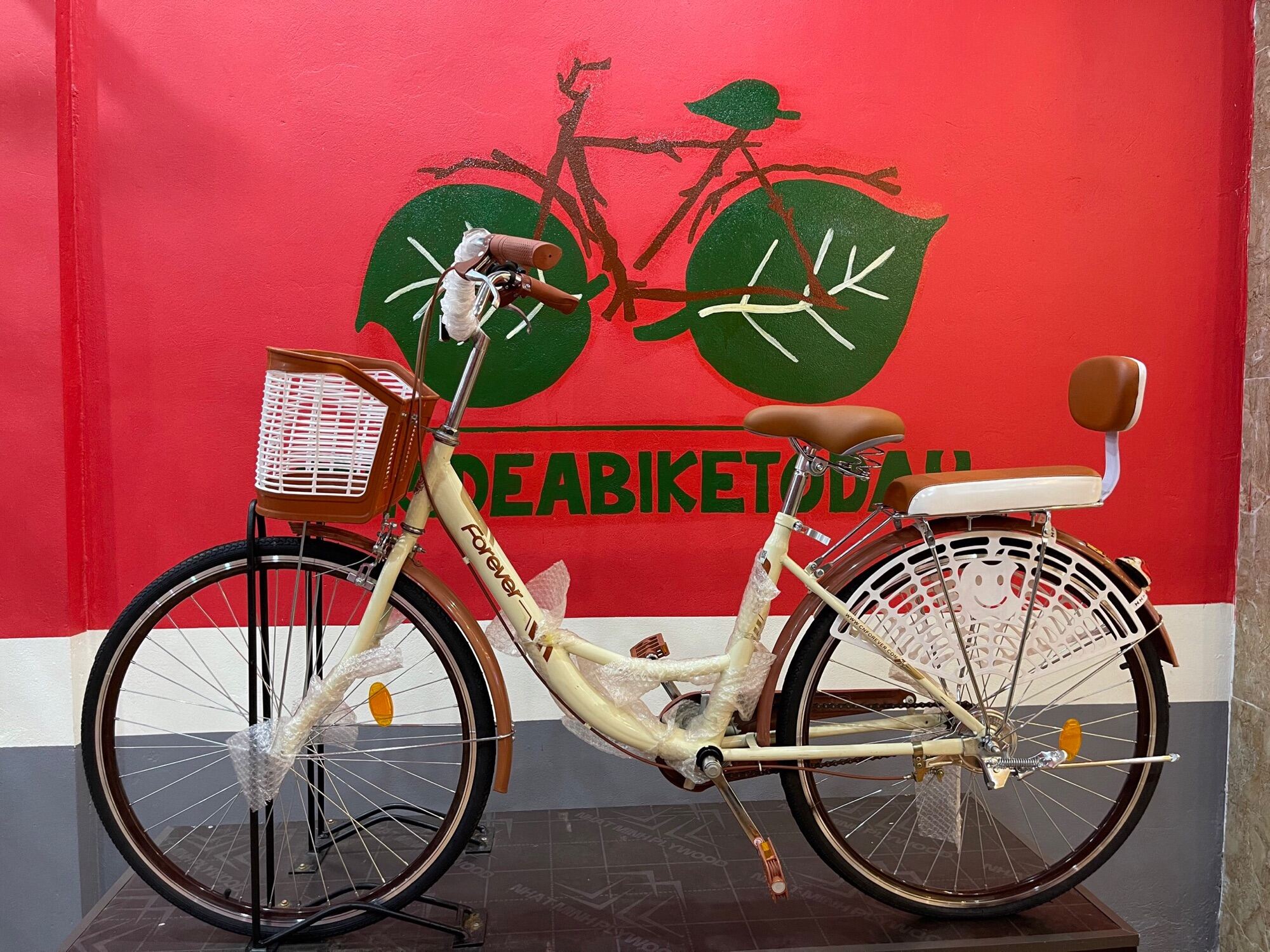 Xe đạp mini Khung nhịp thấp bằng thép carbon, tay lái dày kiểu cổ điển