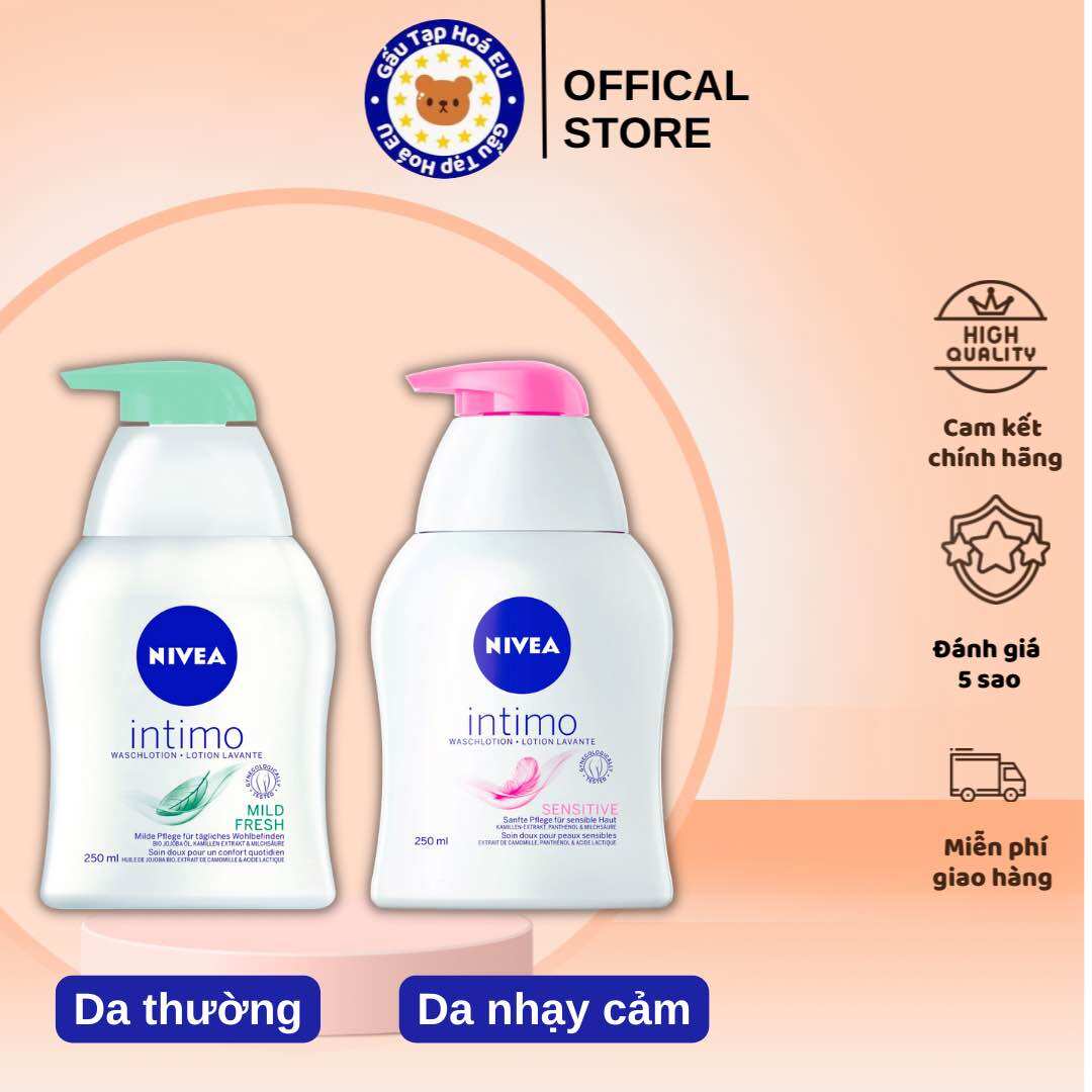 Dung dịch Vệ Sinh Phụ Nữ Nivea Intimo 250ml date mới nhất Shop Gấu Tạp Hoá