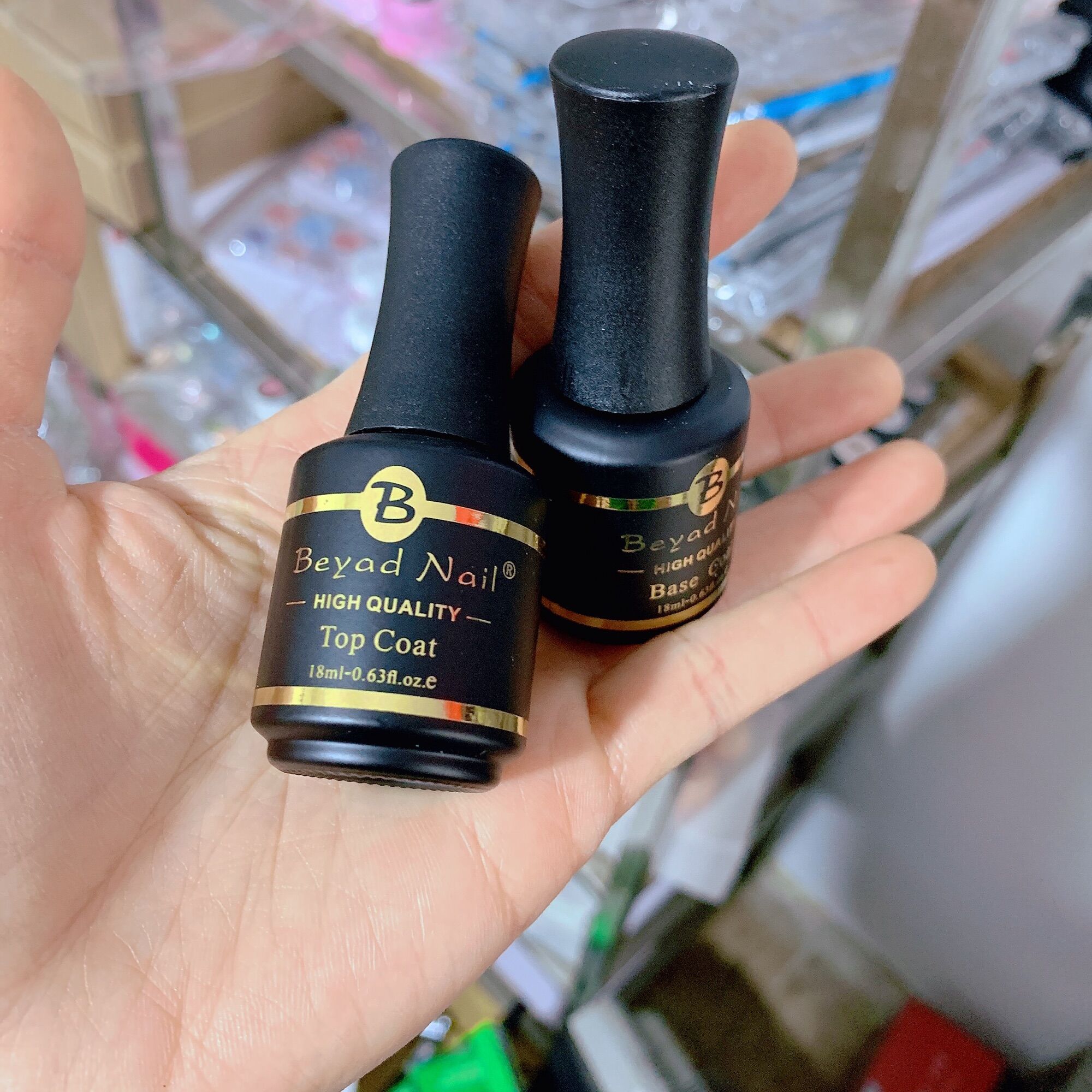 Cặp Liên kết và siêu bóng chai đen Base Top BEYAD, base top đen