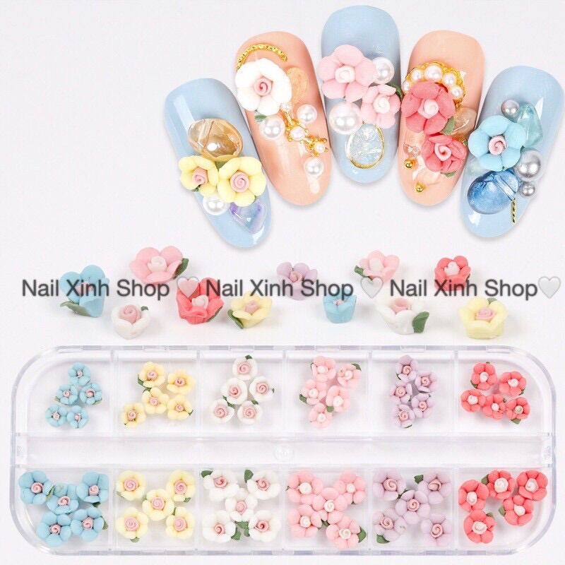 Khay phụ kiện trang trí móng ( 12 ô)