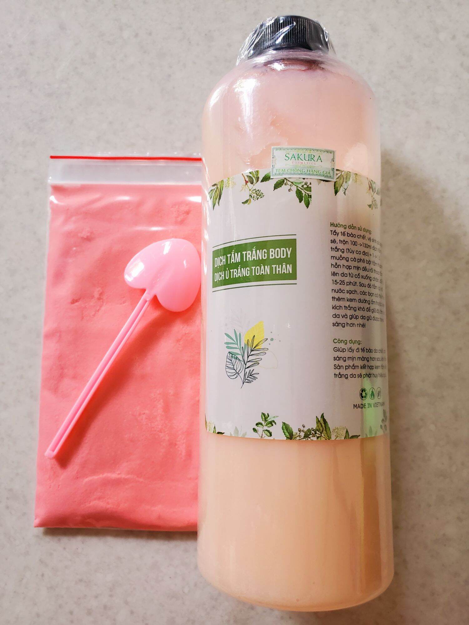 Tắm trắng da toàn thân loại mạnh chai 500ml