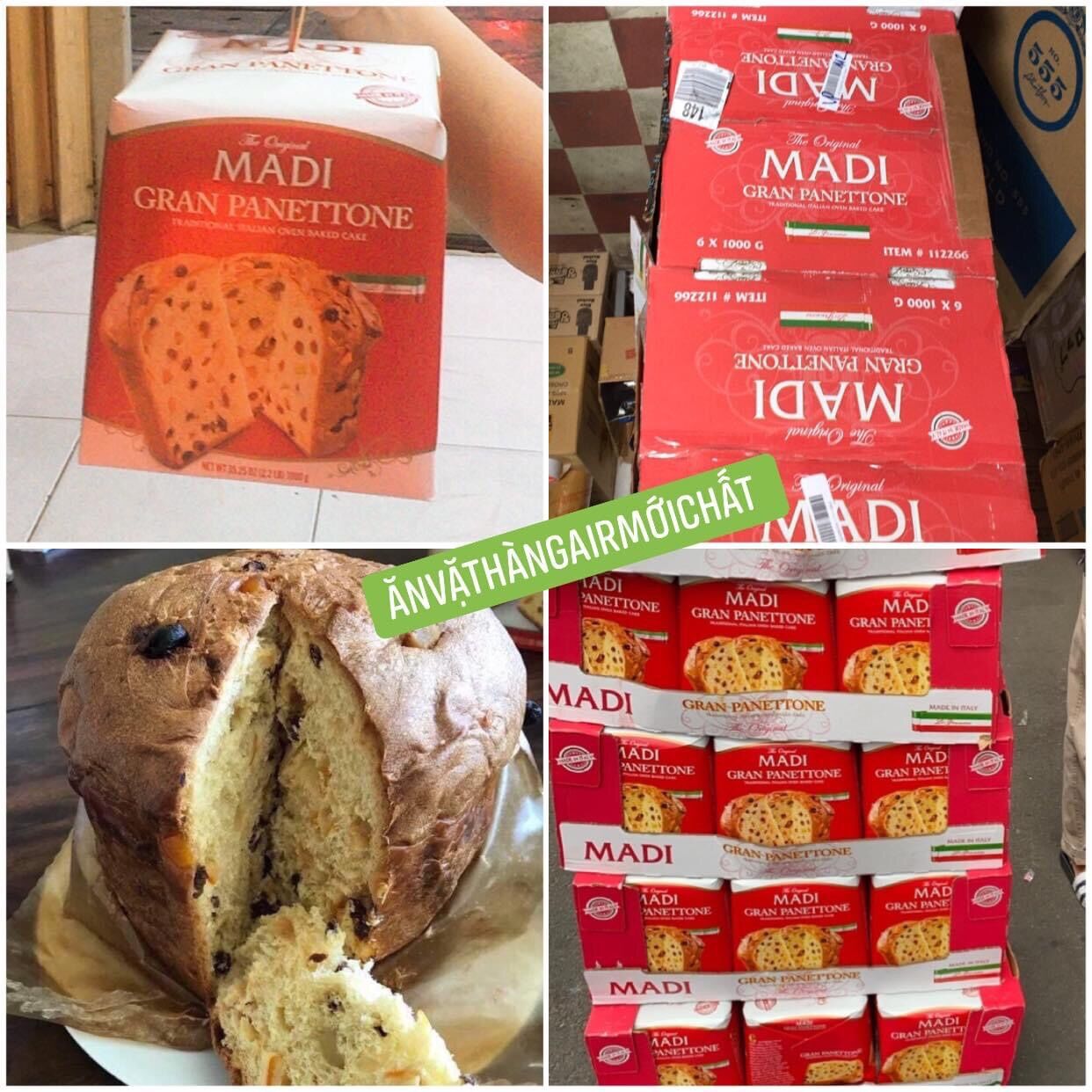 [New Date 08/2024]Bánh Bông Lan Nho The Original Madi Gran Panettone - Hộp 1 kg