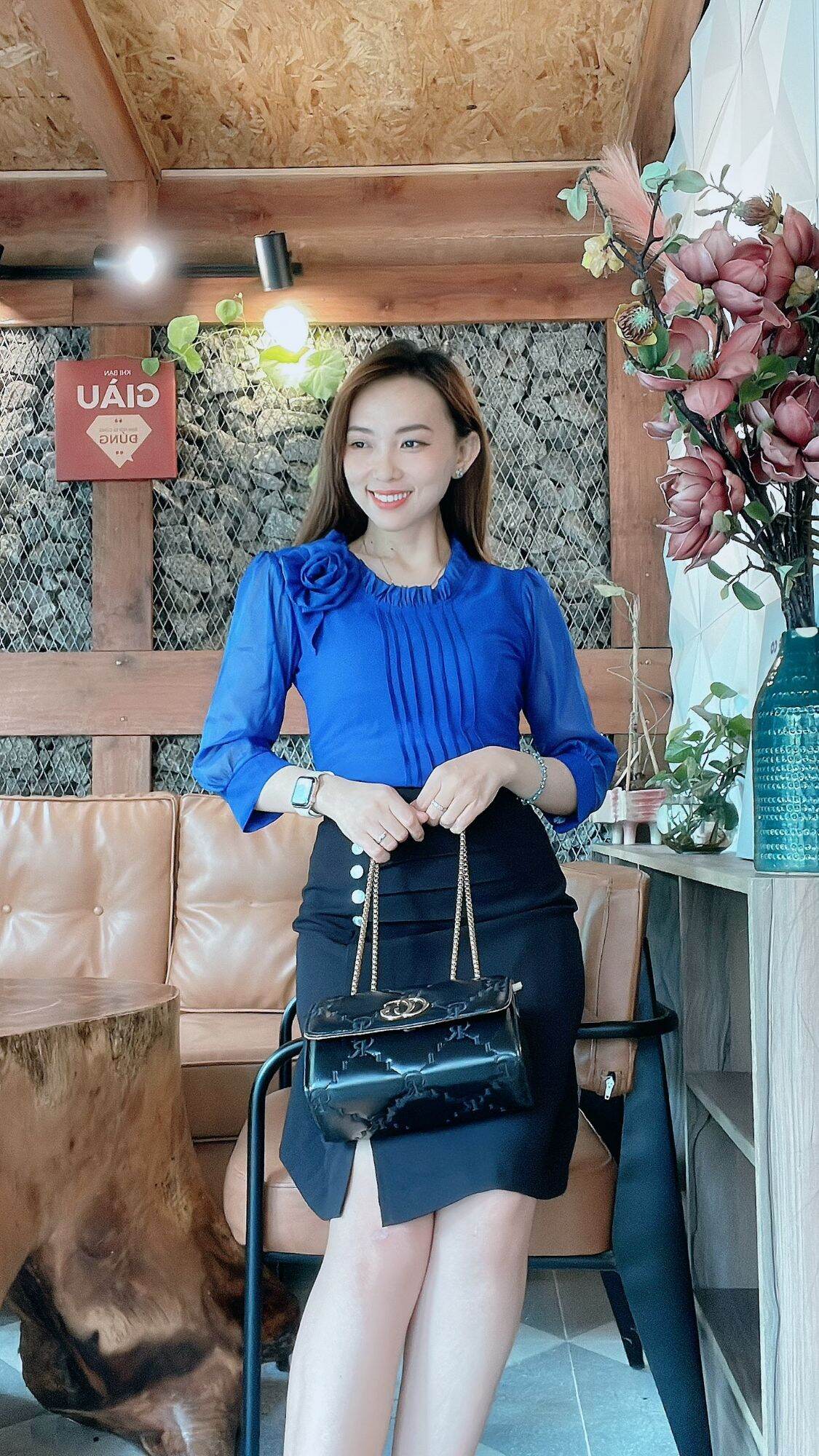 Áo kiểu nữ - công sở đẹp - áo cổ dún bèo tay lỡ -