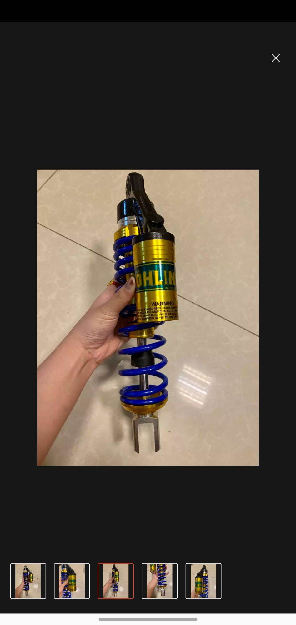 [HCM]phuộc Ohlins bình dầu vàng gắn Airblade PCX Nouvo LX