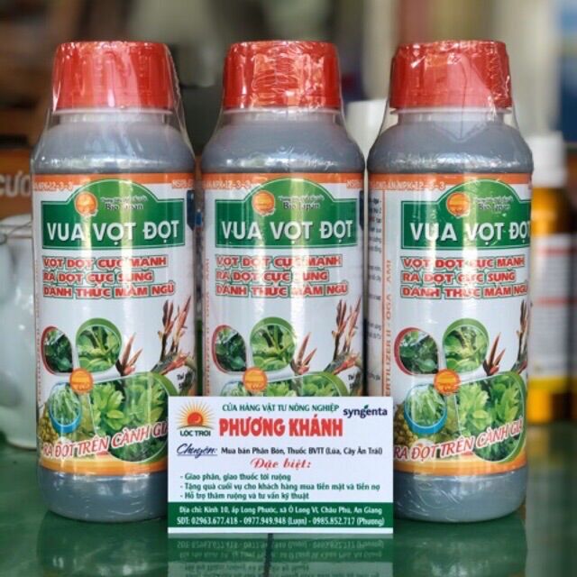 Phân bón la v.ua vọt đọt chai 500ml. cty quả cầu lửa