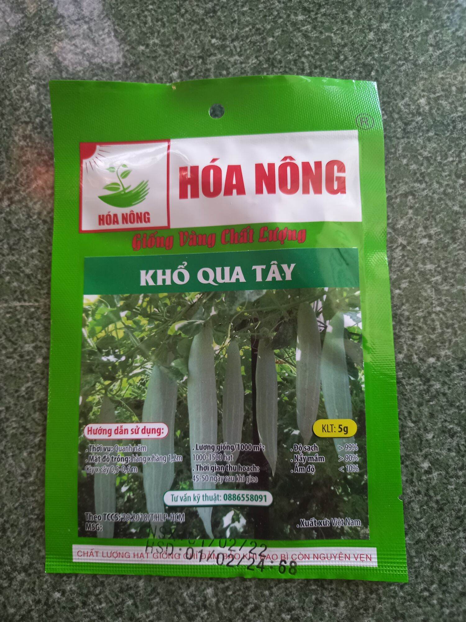 Hạt khổ qua tây 5g giống chất lượng
