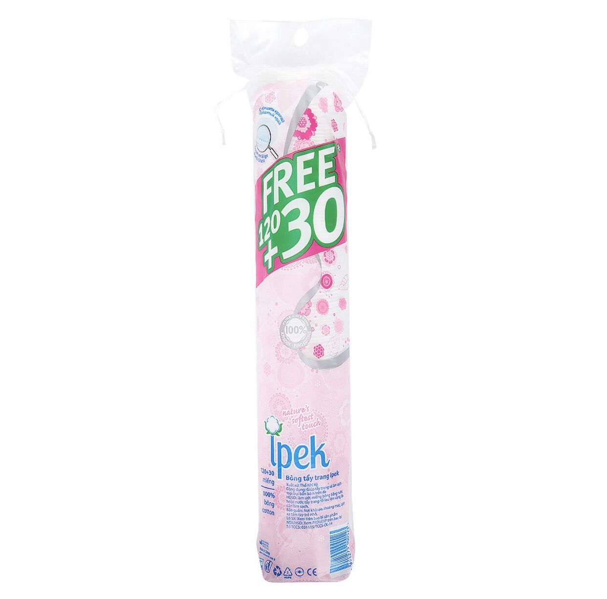 Bông Tẩy Trang Ipek 150 Miếng Cotton Pads