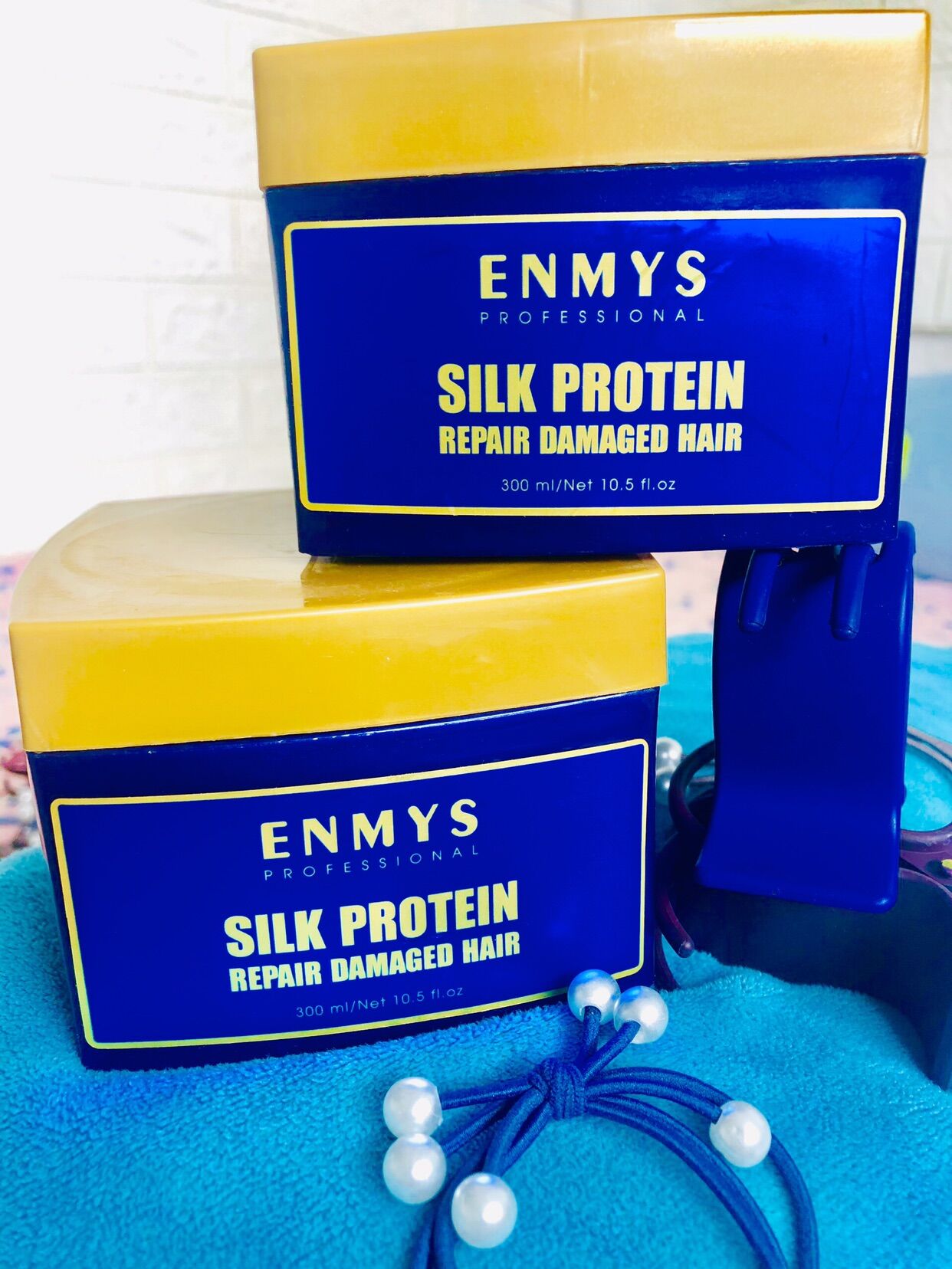 Hấp dầu phục hồi tóc Enmys Silk Protein siêu mượt cho tóc khô xơ hư tổn