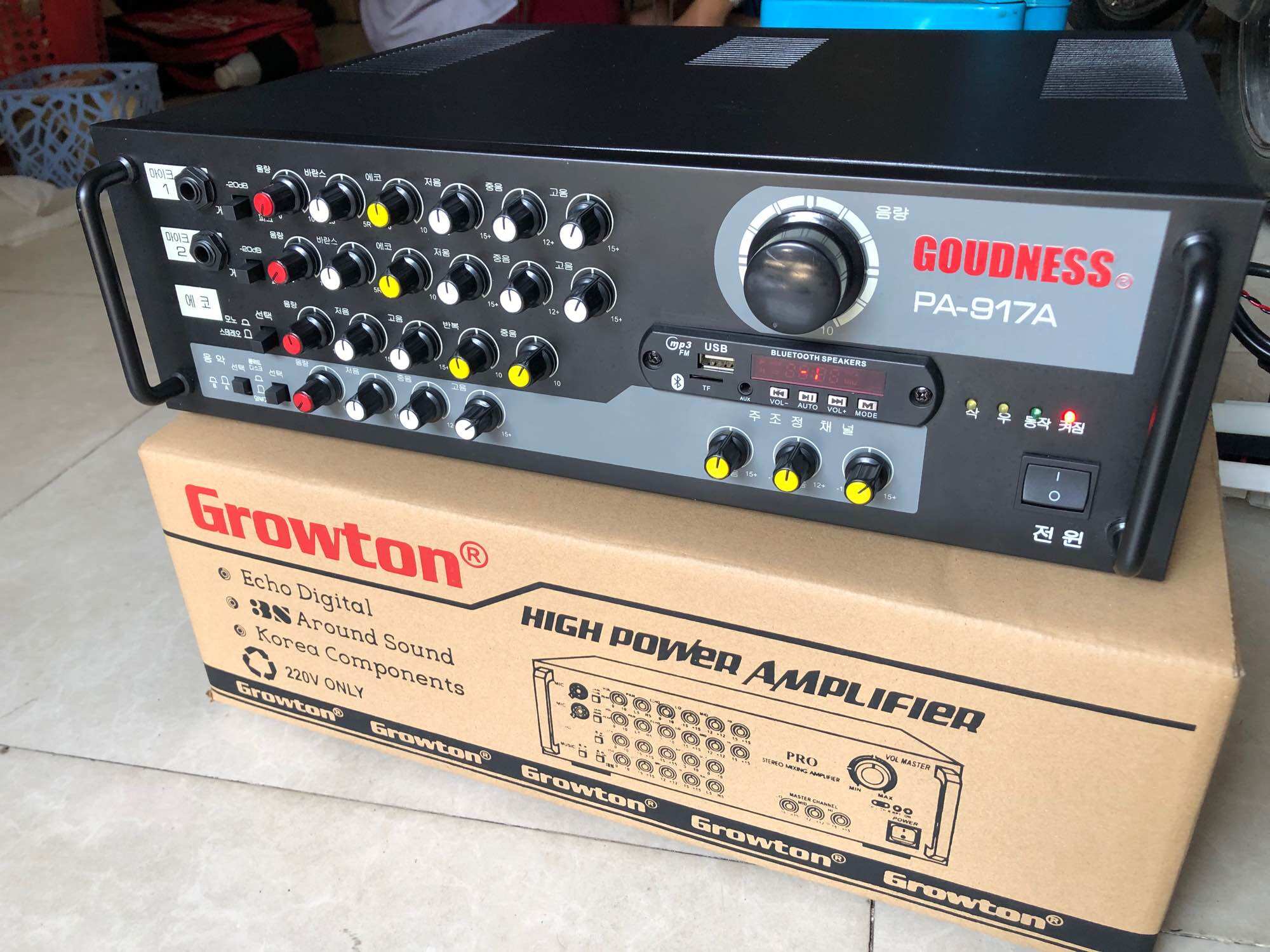 Amply Goudness PA-917A chạy 8 sò bluetooth 5.0 cs 600w