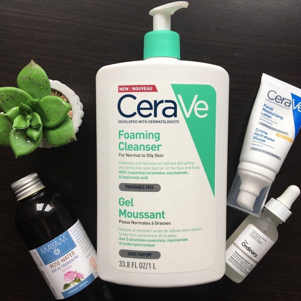 Sữa rửa mặt cerave cho da dầu và da khô 236ml bản Pháp