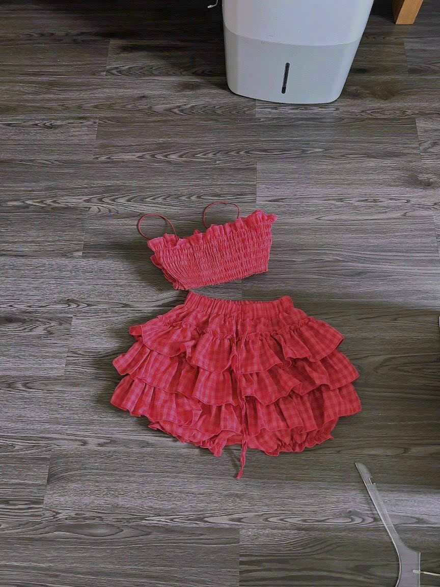 (SHOP TÁO ĐỎ BIGSIZE 50KG ĐẾN 90KG) set caro xốp áo và quần bí