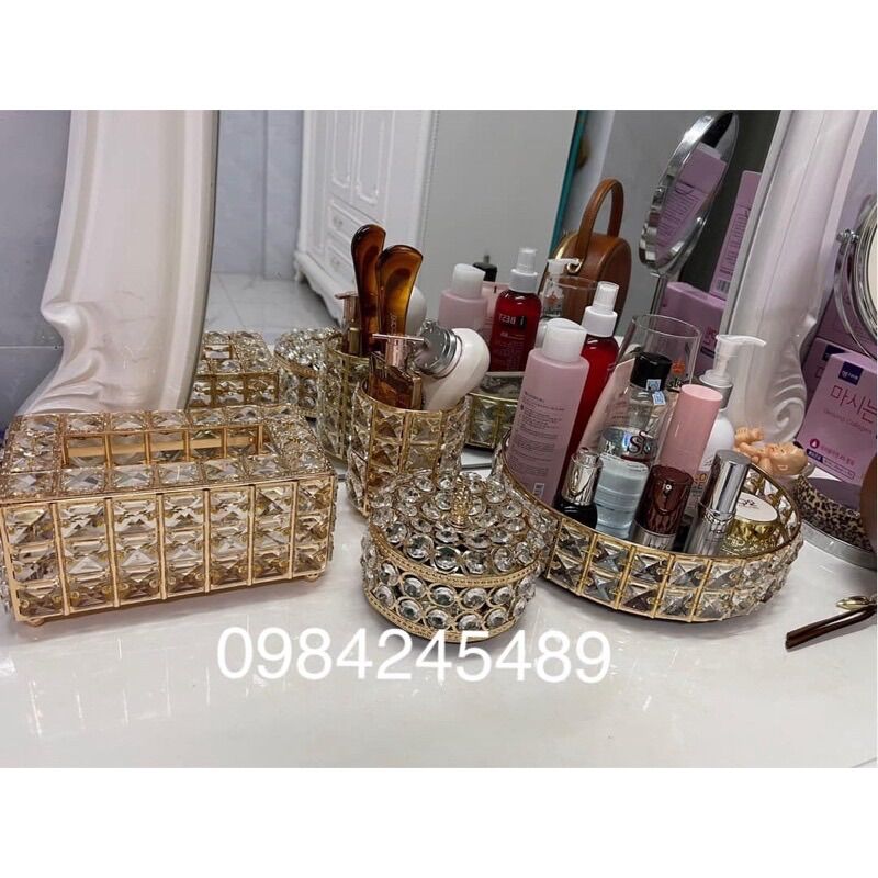 Khay đựng nước hoa viền gold