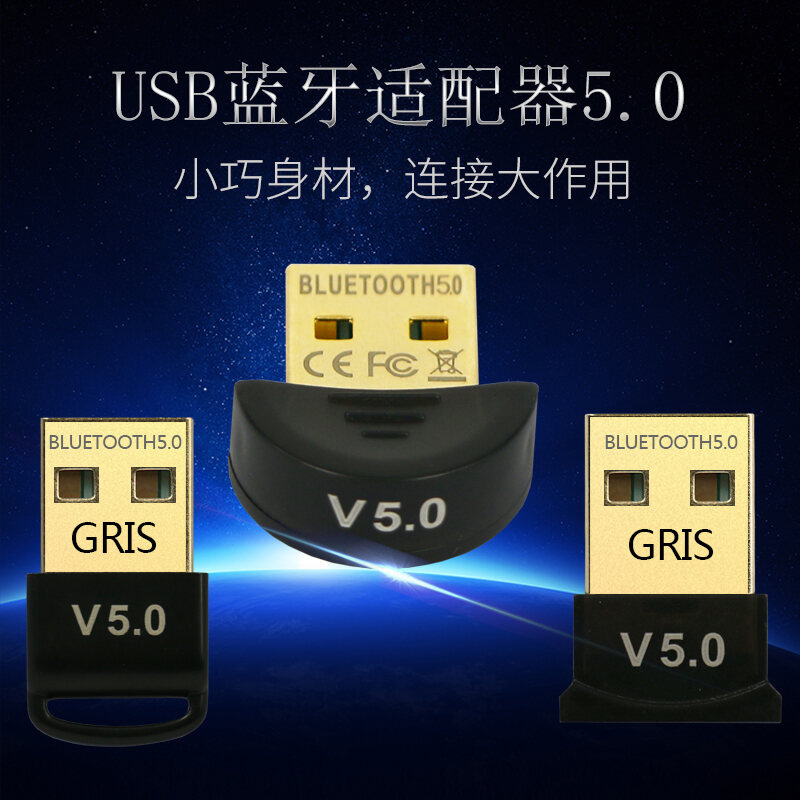 Bảng giá Bộ Chuyển Đổi Bluetooth USB GRIS 5.0 Bộ Phát 4.0 Nhận Âm Thanh Máy Tính Xách Tay PS4 Không Cần Ổ Đĩa Cho Máy Tính Để Bàn Phong Vũ