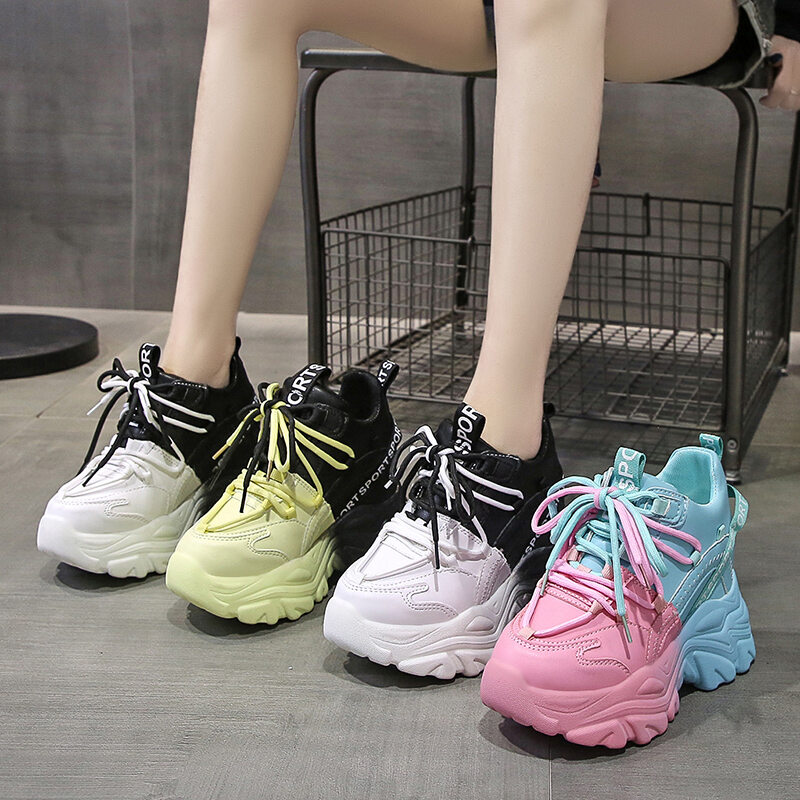 Giày Chunky Sneaker Độn Cao Bên Trong Giày Thể Thao Đế Dày Mẫu Hot Nổi Tiếng Trên Mạng Siêu Hot Màu Sắc Mẫu Mới Mùa Xuân Năm 2022 Sành Điệu Instagram Cho Nữ