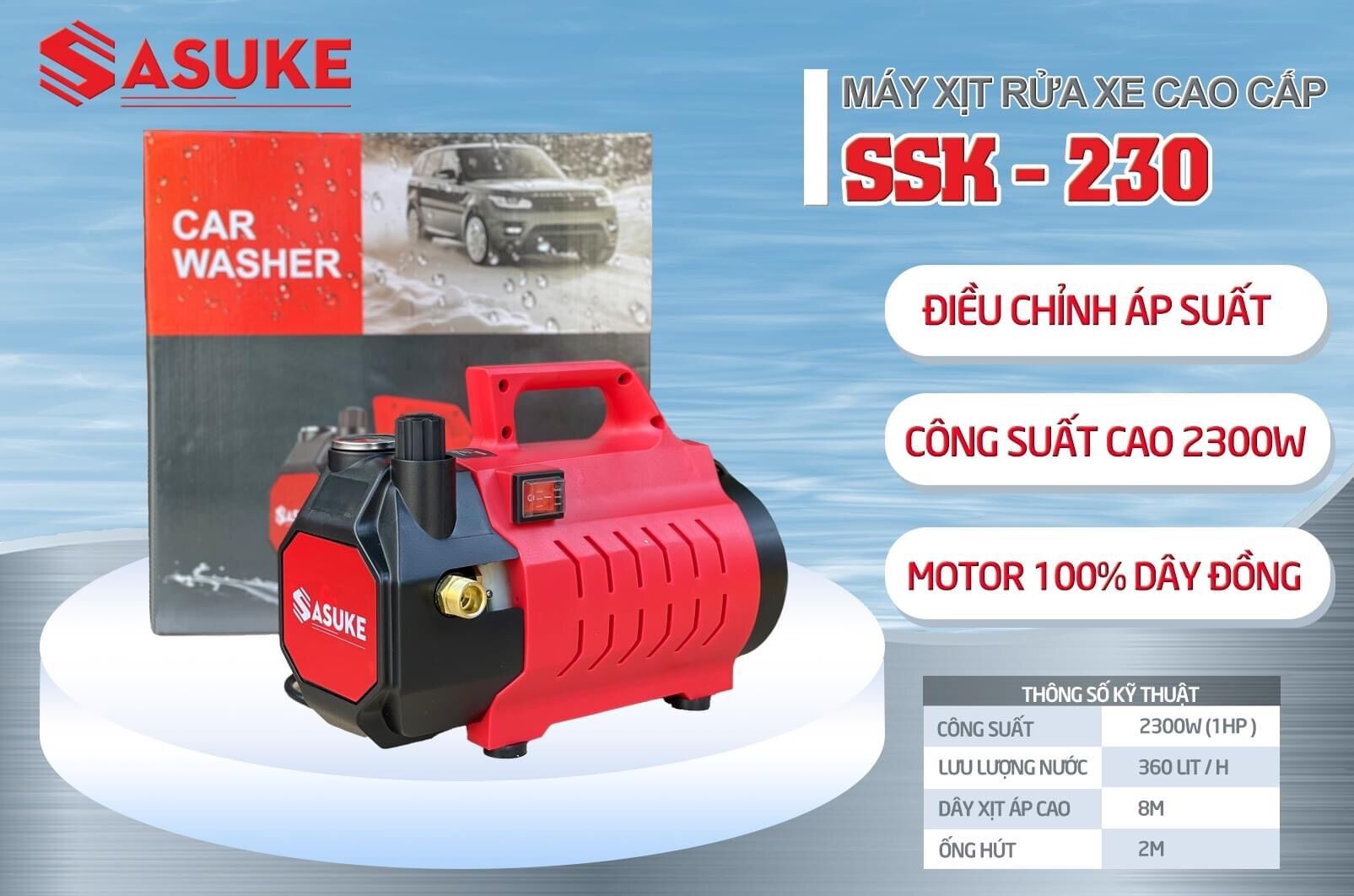 Máy xịt rửa xe cao cấp sasuke ssk230