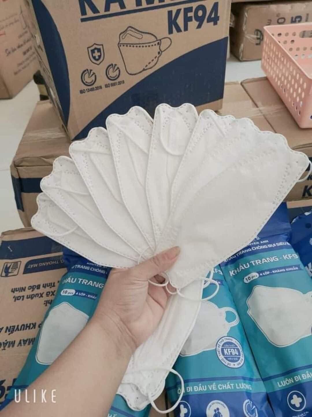 Thùng 30 túi khẩu trang KF94 4D sang chảnh an toàn