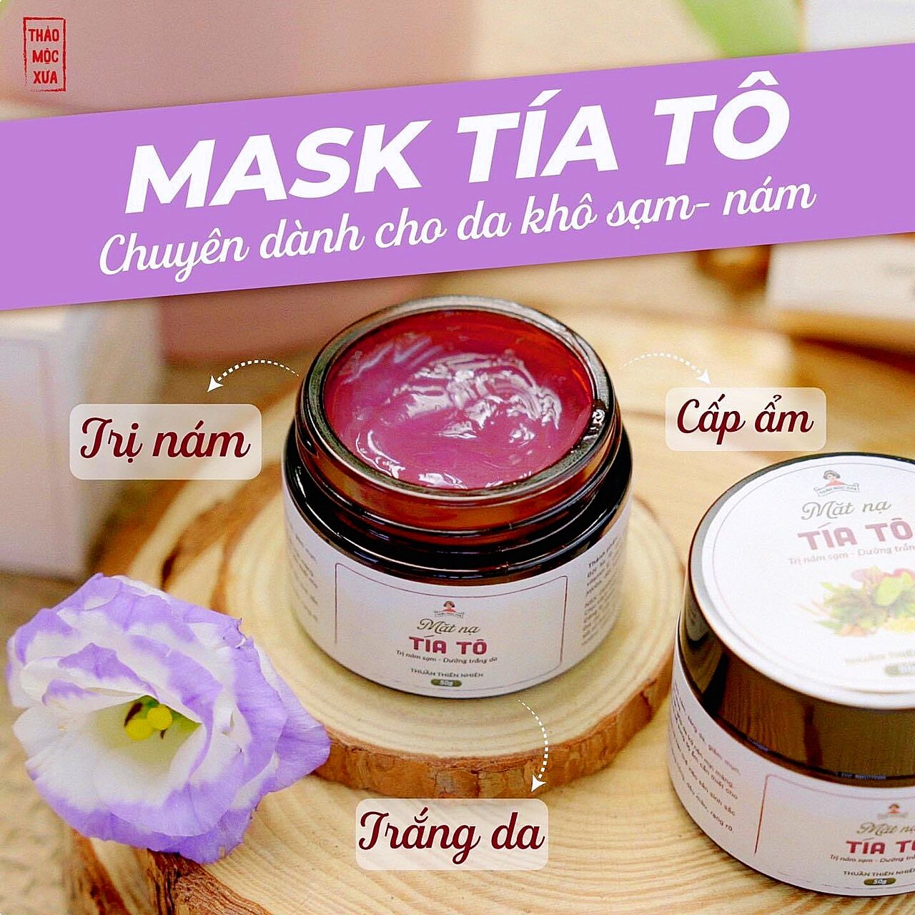 Mặt nạ tía tô thảo mộc xưa 50gr