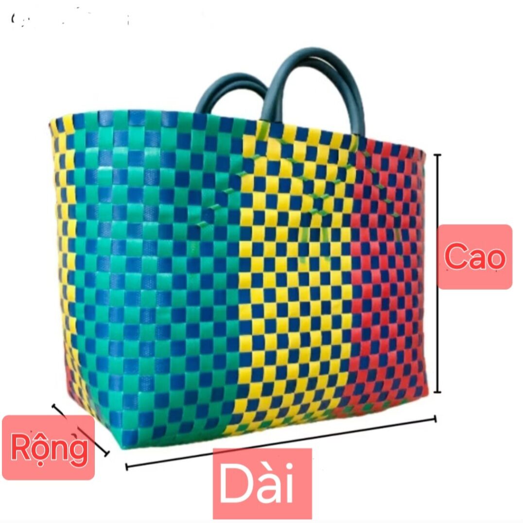 GIỎ sọc Đan Tay dùng để đựng đồ ( nhiều kích cỡ Dài rộng Cao có trên hình sản phẩm).