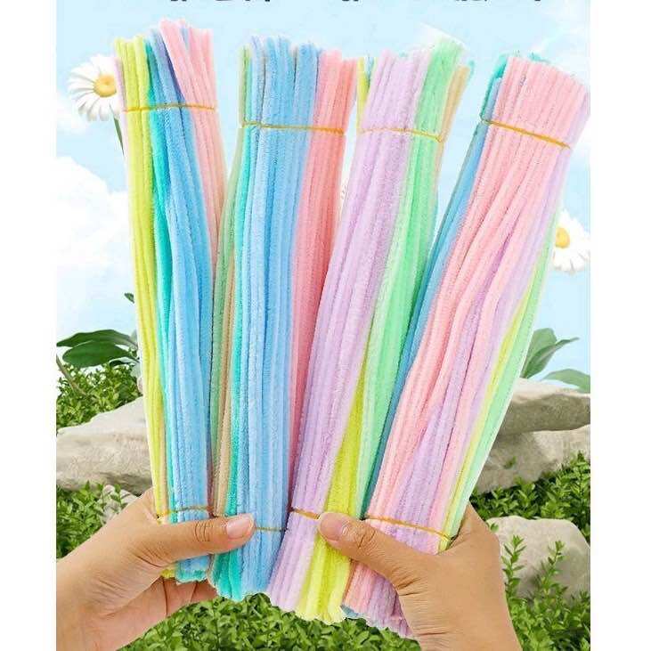 Kẽm nhung pastel,1 bó nhiều màu pastel 95-100 sợi