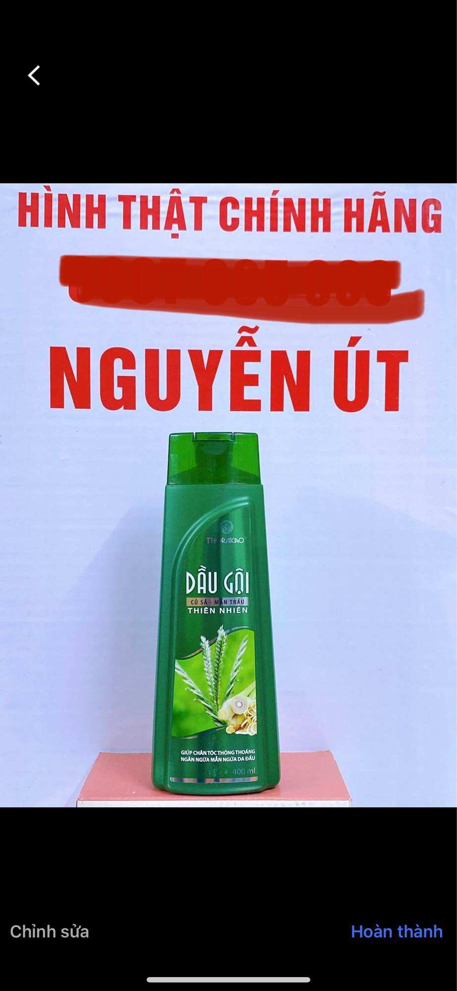 [HCM]Dầu gội củ sả mần  trầu thorakao 400ml