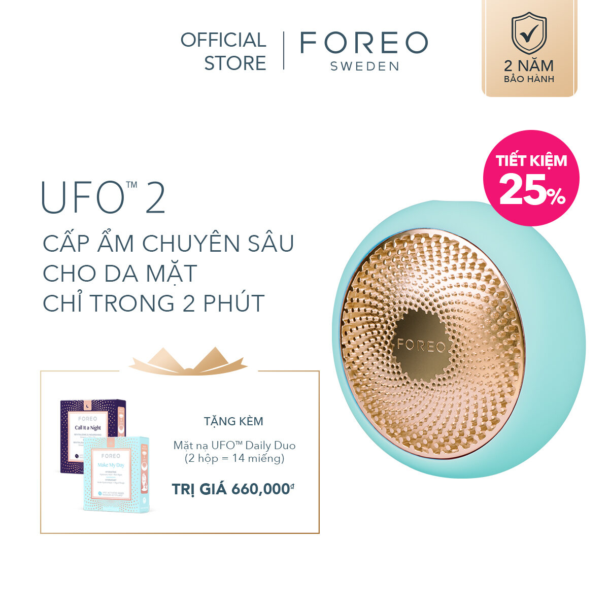 [Foreo Chính Hãng] Máy Đắp Mặt Nạ Thông Minh Foreo Ufo 2...