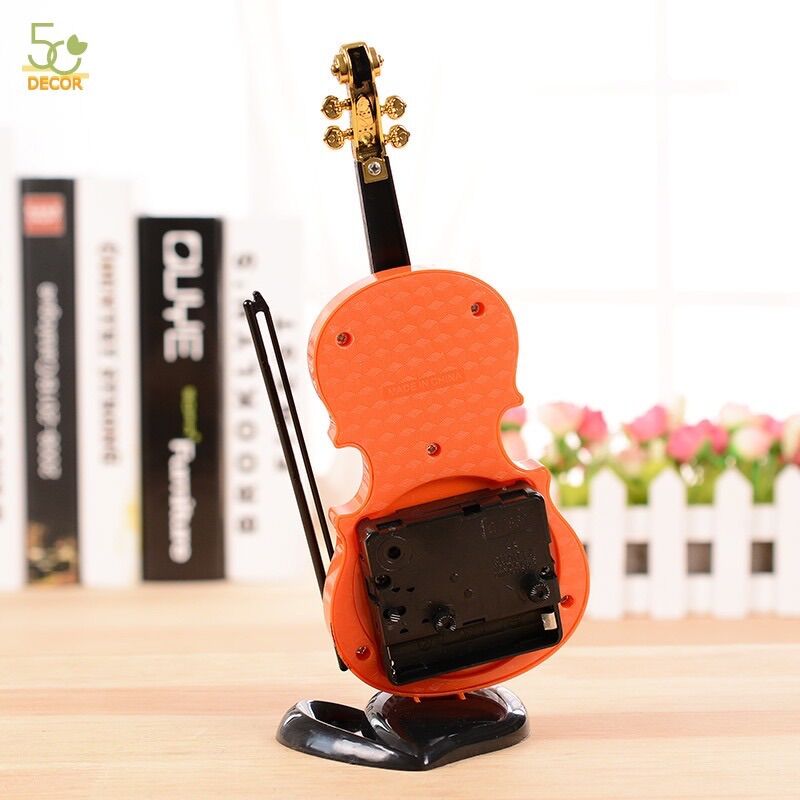 Đồng hồ báo thức để bàn hình cây đàn violin