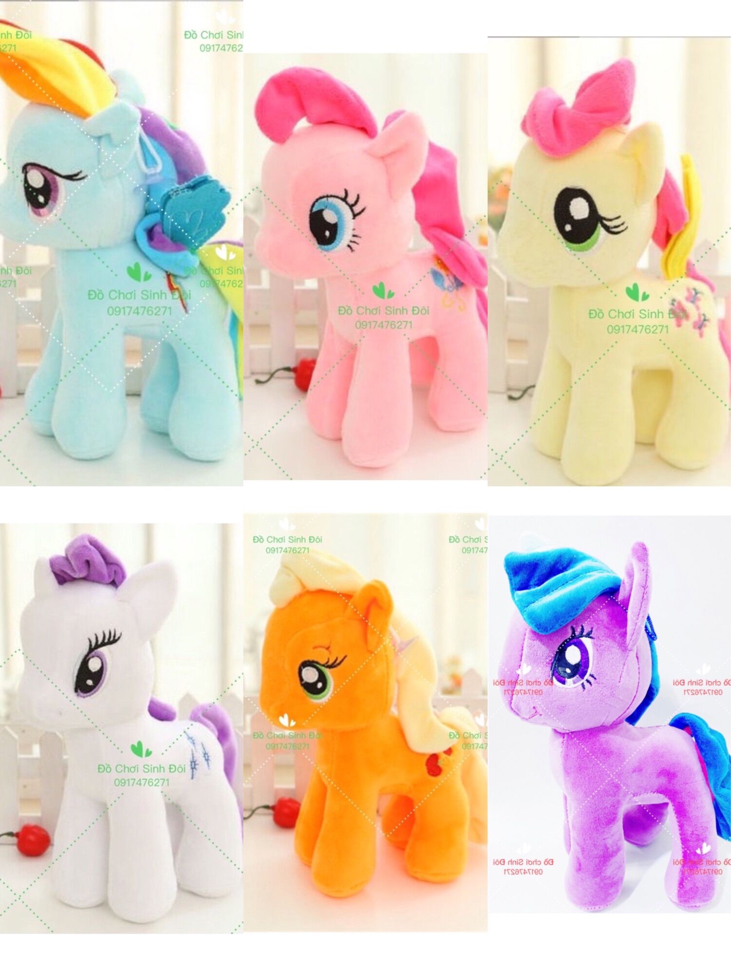 Thú bông ngựa pony 28cm - màu Hồng