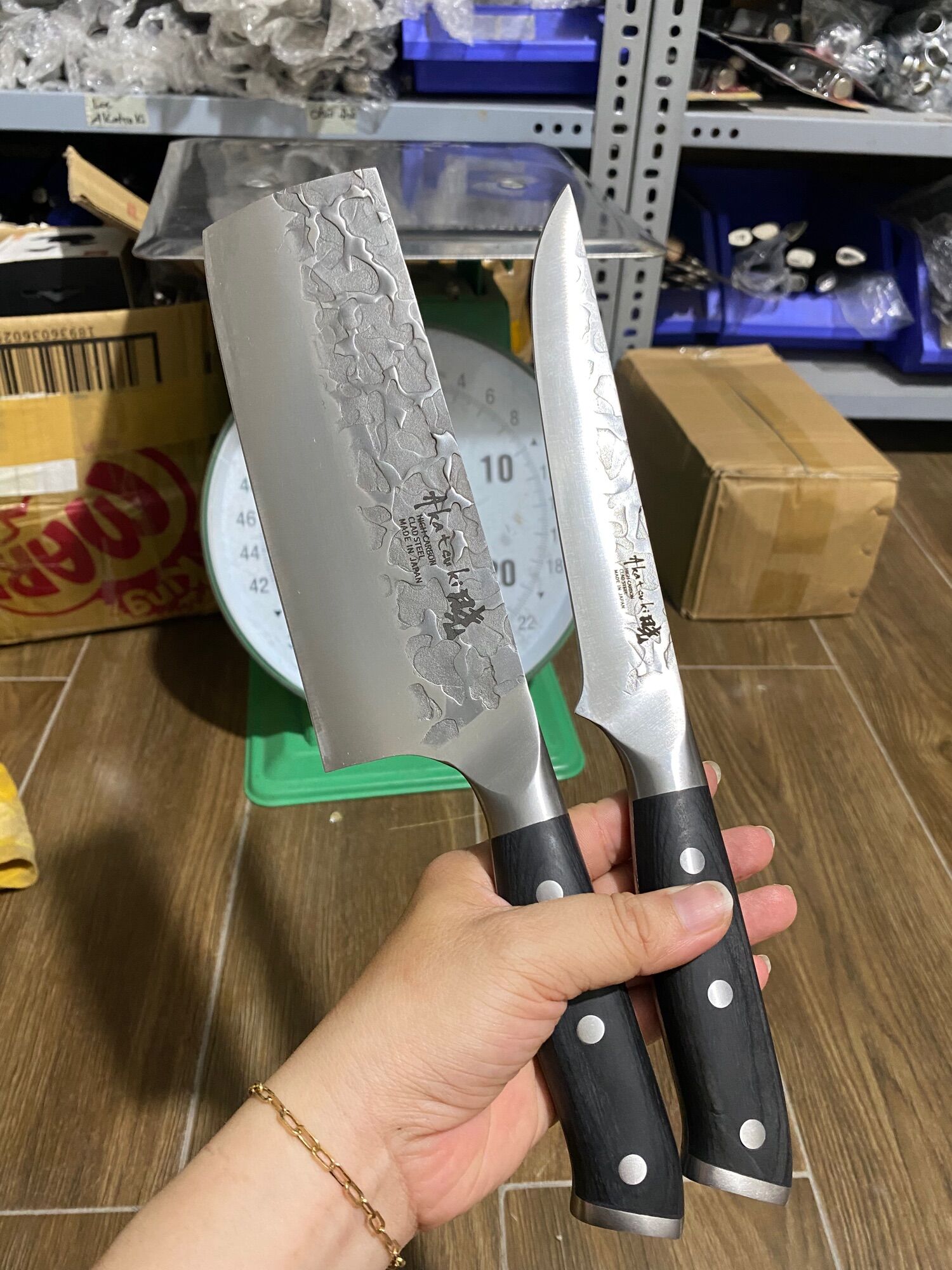 Cặp dao thái lọc Akatsuki nhật bãi, mới 98%