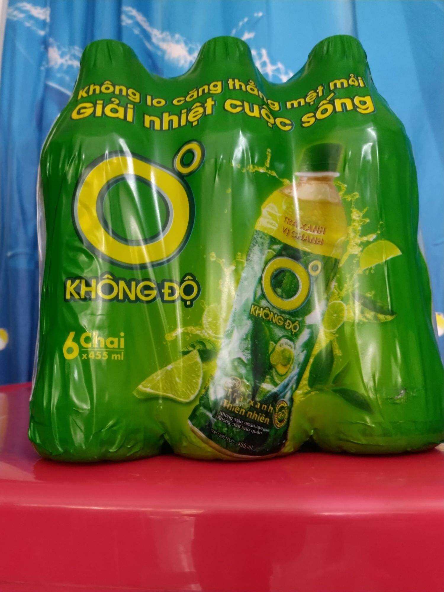 Lốc 6 chai Trà xanh Không Độ 455ml