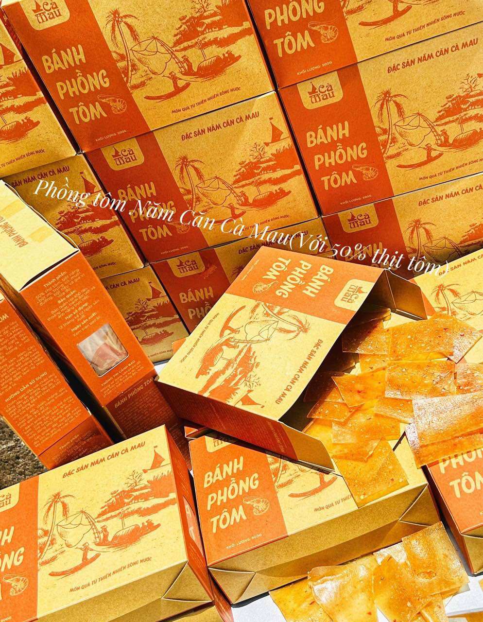Bánh phồng tôm Năm Căn hộp 500gr