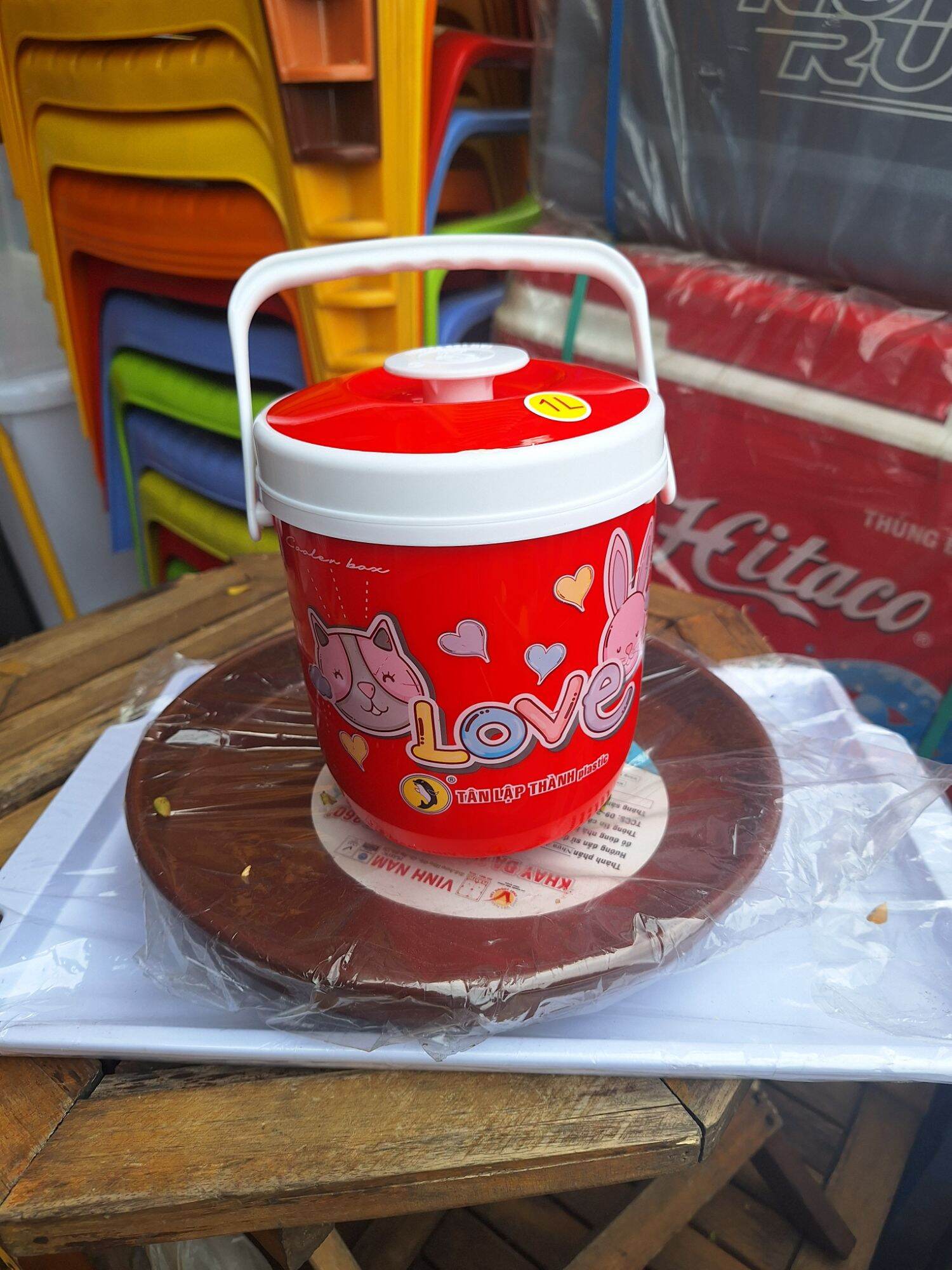 bình trà, xô trà sữa 1 lít siêu cute