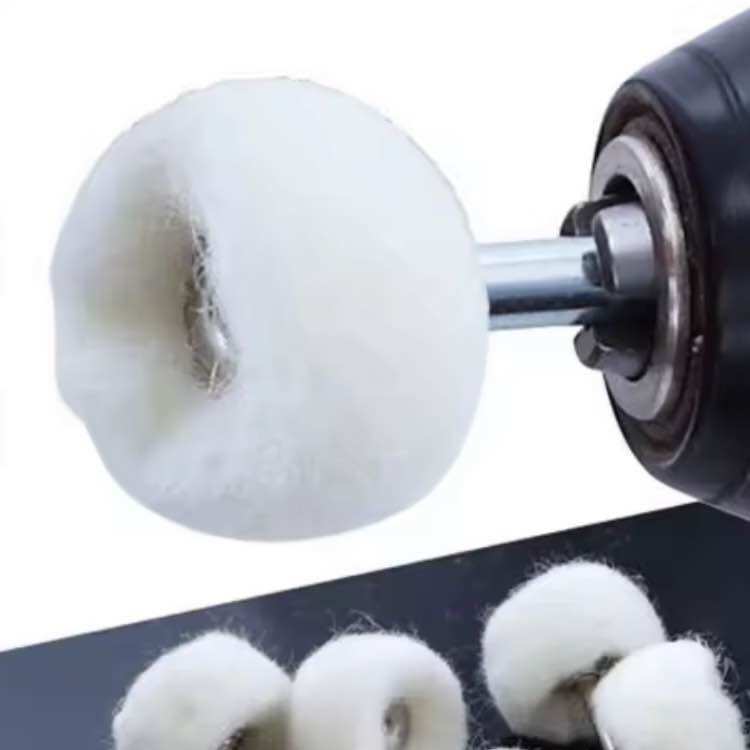 Chổi len gòn cuộn mềm đánh bóng 25mm cán 3mm