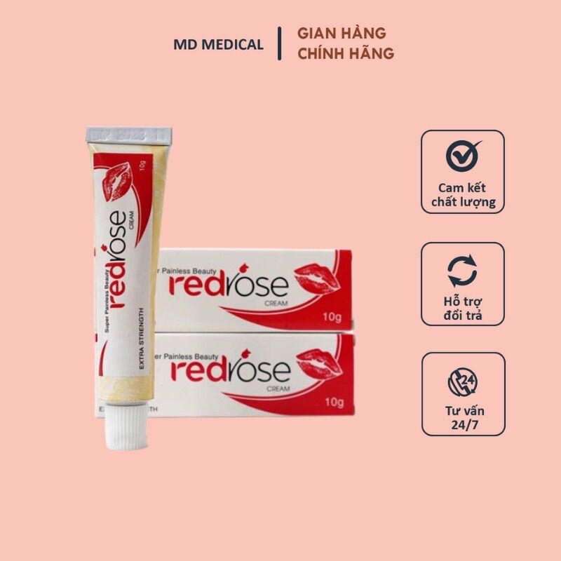Tê tuýp Redrose 10g chuyên dùng cho phun xăm môi và spa LOẠI 1