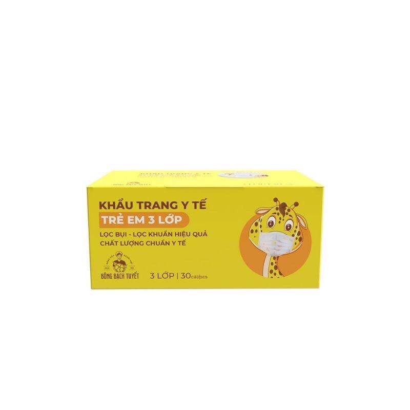 KHẨU TRANG Y TẾ 3 LỚP EM BÉ BÔNG BẠCH TUYẾT 30 CÁI/ HỘP