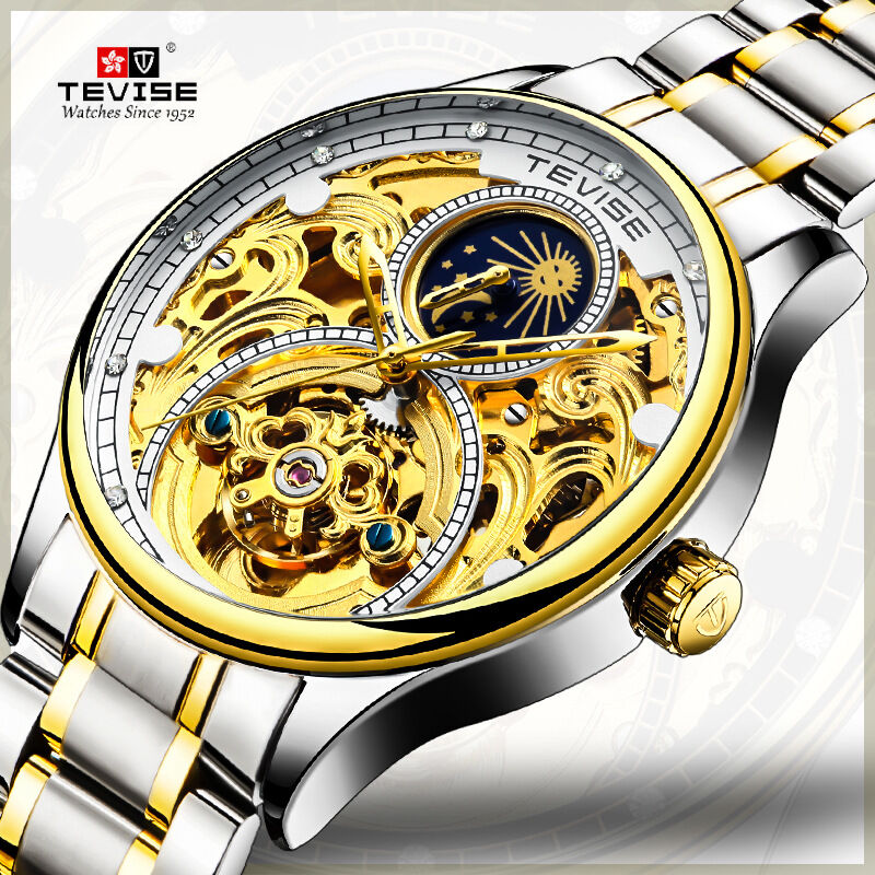 Đồng hồ Cơ Nam TEVISE T820, Dây Thép Đúc Đặt, Máy Automatic Chính Xác