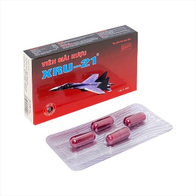 Viên giải rượu XRU-21 hộp 4 viên
