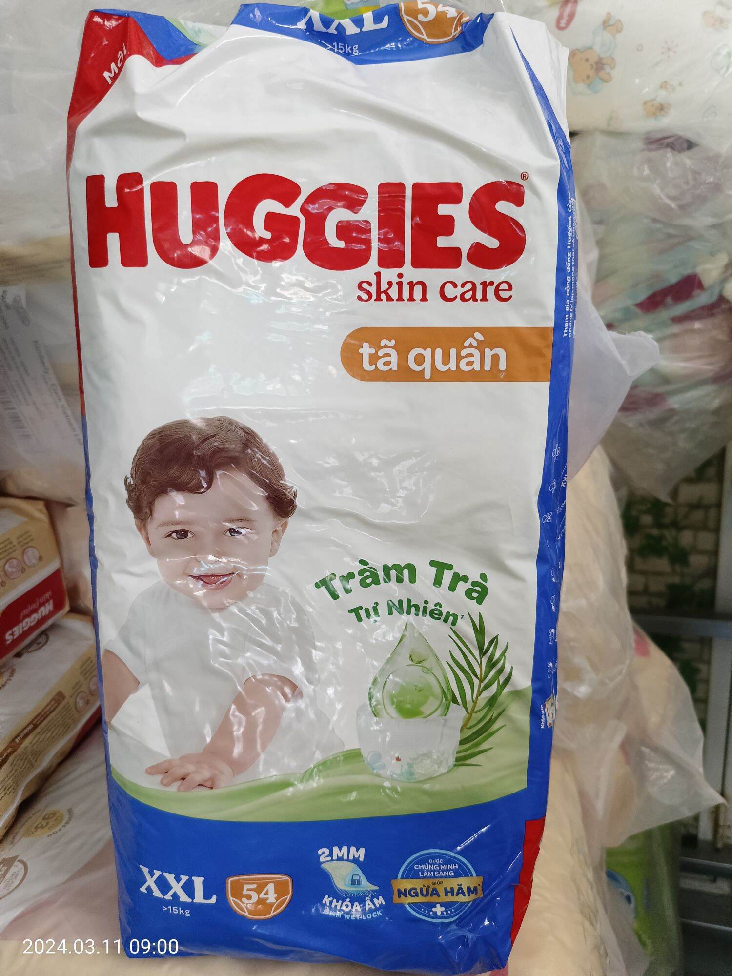 Tã quần Huggies skin care size XXL 54 miếng