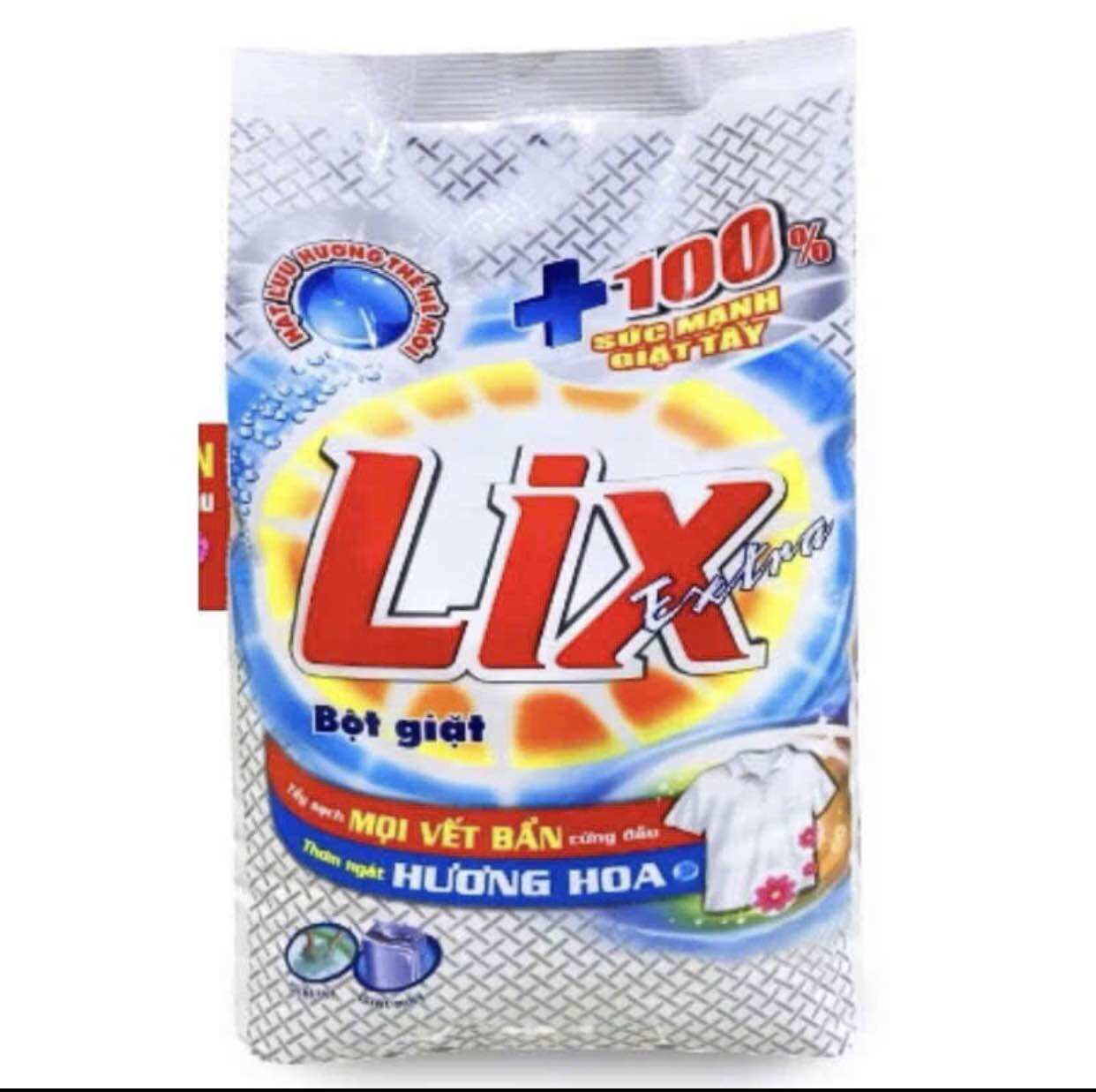 Combo 10 ￼Bột giặt lix extra hương thơm gói nhí 250g siêu sạch .