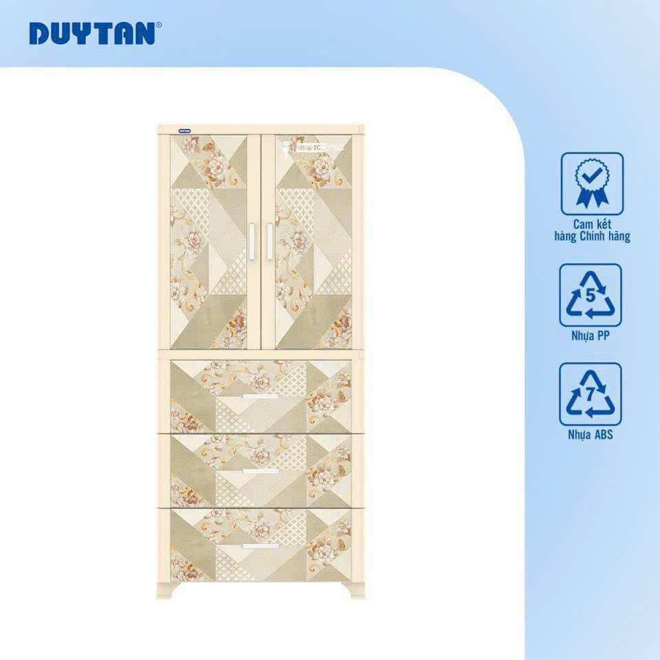 Tủ nhựa Duy Tân wing 2 cánh 3 ngăn