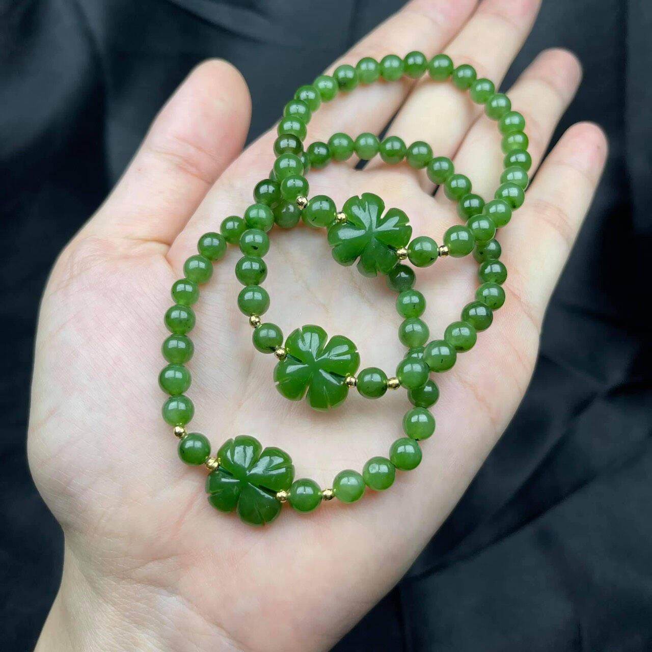 Vòng tay cỏ 4 lá may mắn
