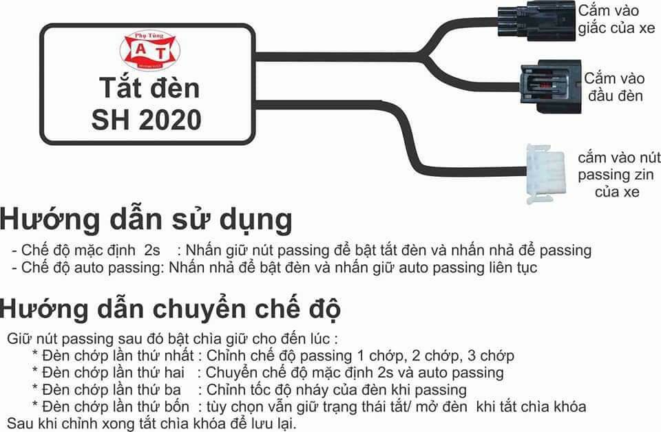 Mạch tắt đèn SH 2020 2021